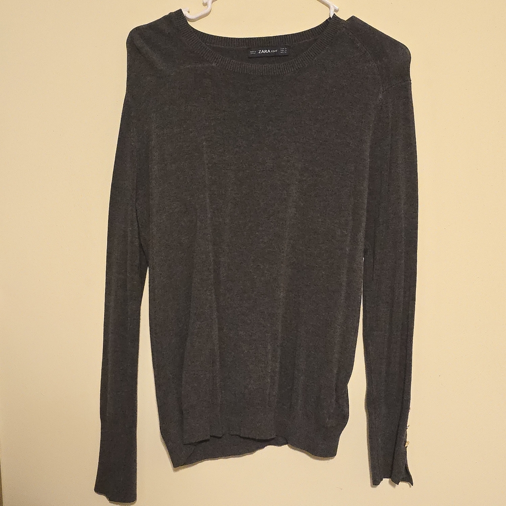 Zara Dark Gray Long Sleeve Sweater